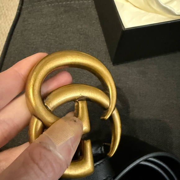 🚨Authentic🚨Gucci Black Leather Belt Marmont - Picture 6 of 12